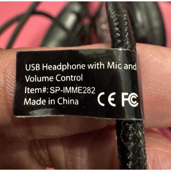 -HEADSET iMicro IMME282 Noise Cancelling USB Dual w/Adjustable Microphone - Picture 8 of 9